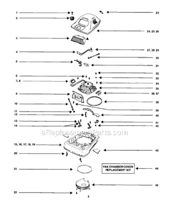 Page B Diagram and Parts List for SC883A  Sanitaire Upright Vacuum