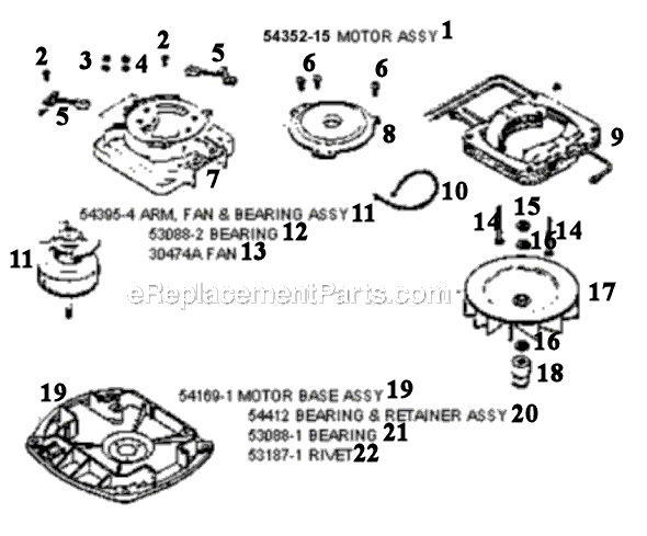 Page E Diagram and Parts List for SC883A  Sanitaire Upright Vacuum