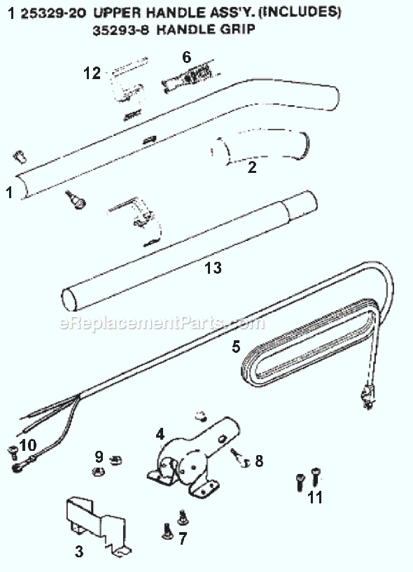 Page C Diagram and Parts List for SC886D  Sanitaire Upright Vacuum
