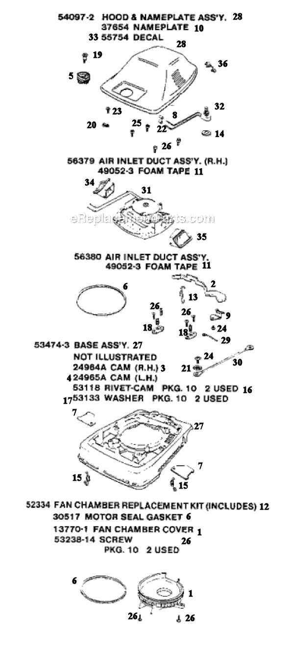 Page B Diagram and Parts List for SC886E-1  Sanitaire Upright Vacuum