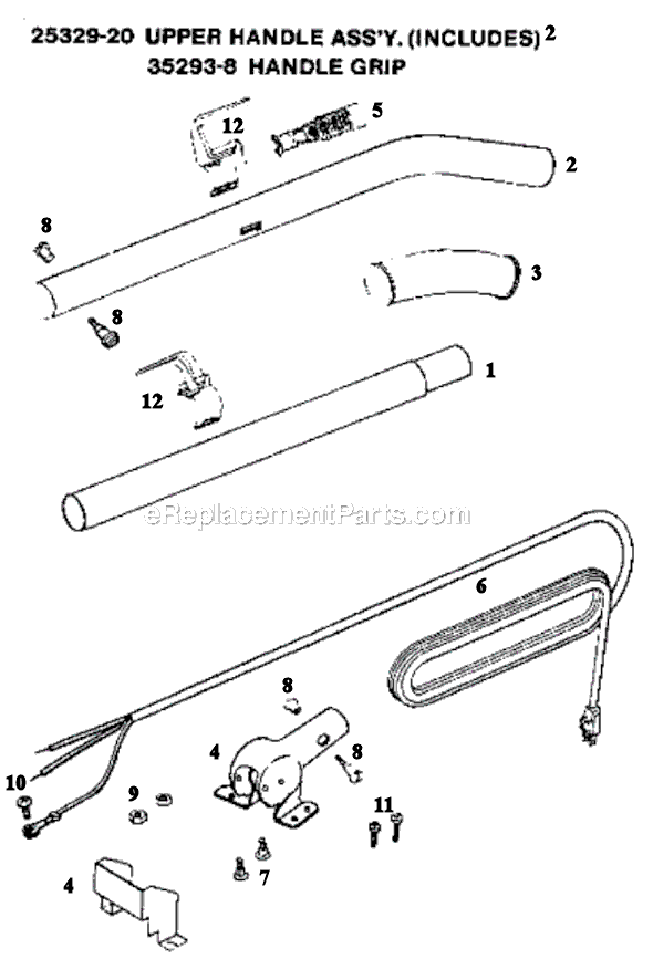 Page D Diagram and Parts List for SC886E-3  Sanitaire Upright Vacuum