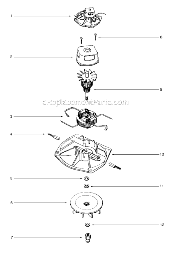 Page E Diagram and Parts List for SC886E-3  Sanitaire Upright Vacuum