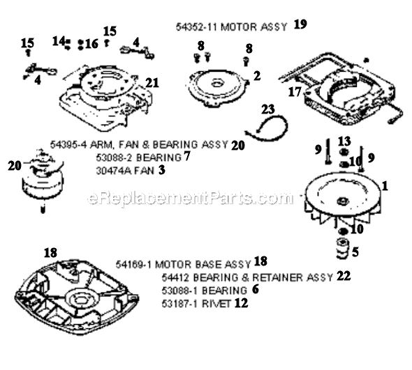 Page E Diagram and Parts List for SC886E  Sanitaire Upright Vacuum