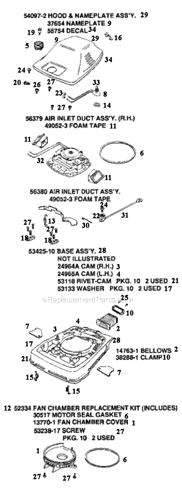 Page B Diagram and Parts List for SC887B-2  Sanitaire Upright Vacuum