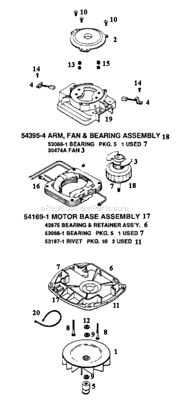 Page E Diagram and Parts List for SC887B-2  Sanitaire Upright Vacuum