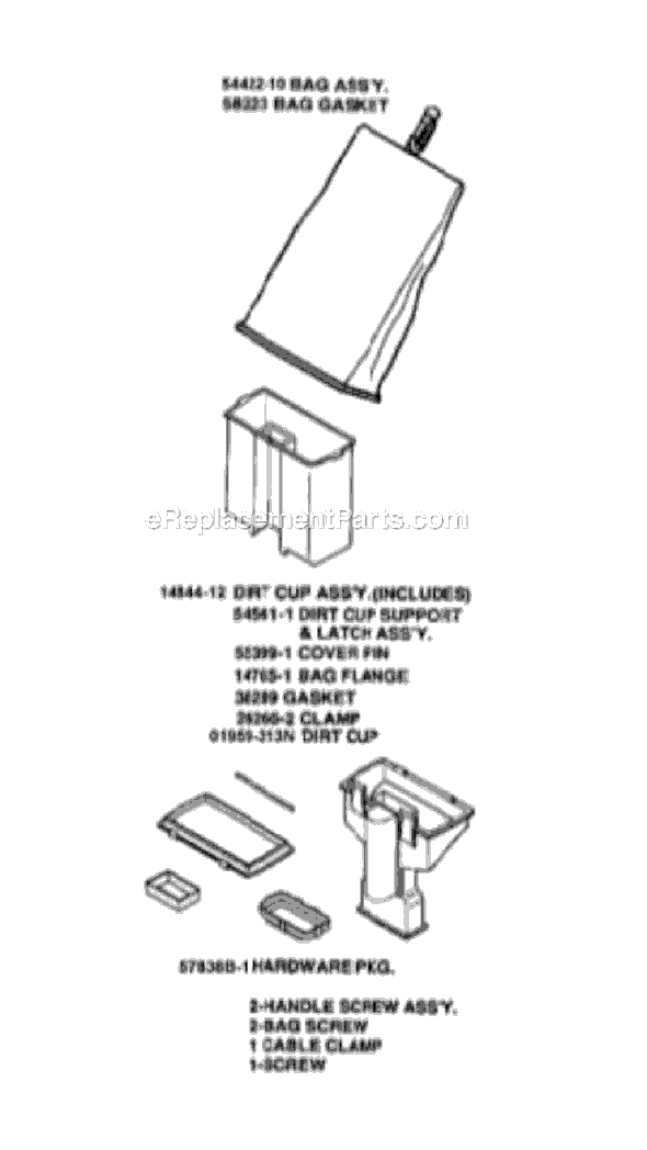 Page A Diagram and Parts List for SC887B-3  Sanitaire Upright Vacuum