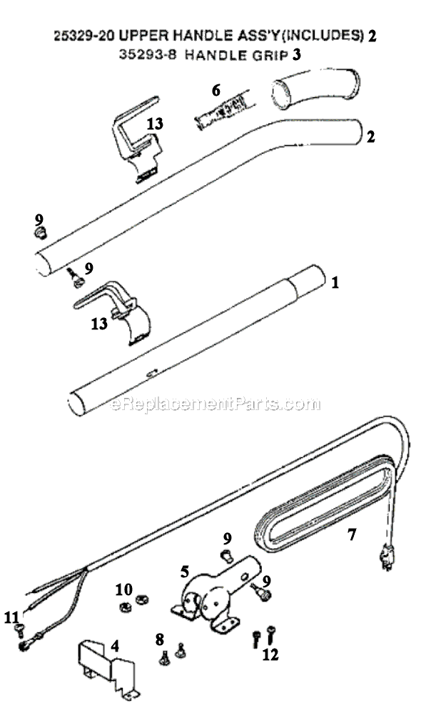 Page D Diagram and Parts List for SC888F  Sanitaire Upright Vacuum
