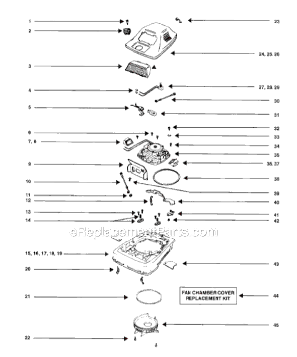 Page B Diagram and Parts List for SC888G-1  Sanitaire Upright Vacuum