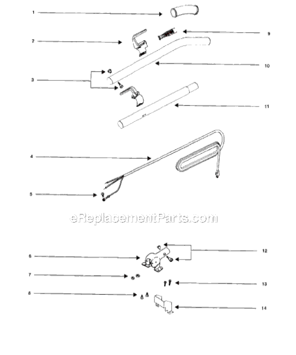 Page D Diagram and Parts List for SC888G-1  Sanitaire Upright Vacuum
