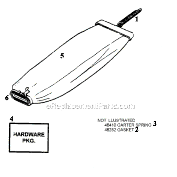 Page A Diagram and Parts List for SC888G  Sanitaire Upright Vacuum