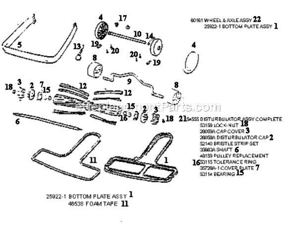 Page B Diagram and Parts List for SC888G  Sanitaire Upright Vacuum