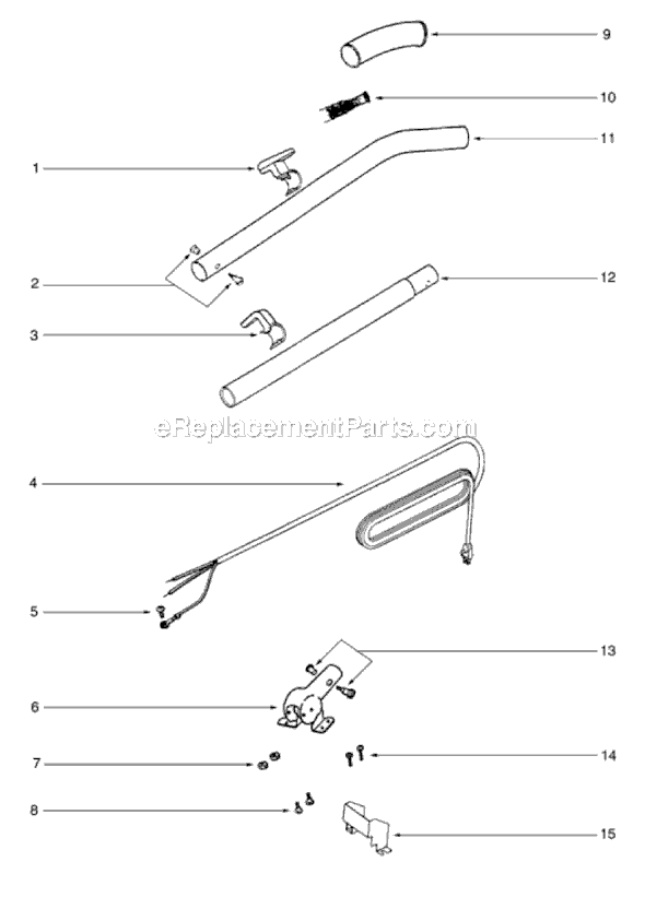 Page C Diagram and Parts List for SC888H  Sanitaire Upright Vacuum