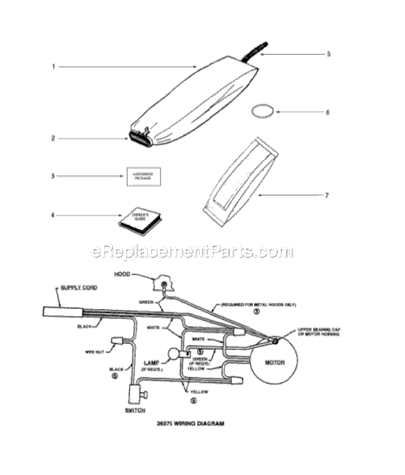 Page A Diagram and Parts List for SC888J-1  Sanitaire Upright Vacuum