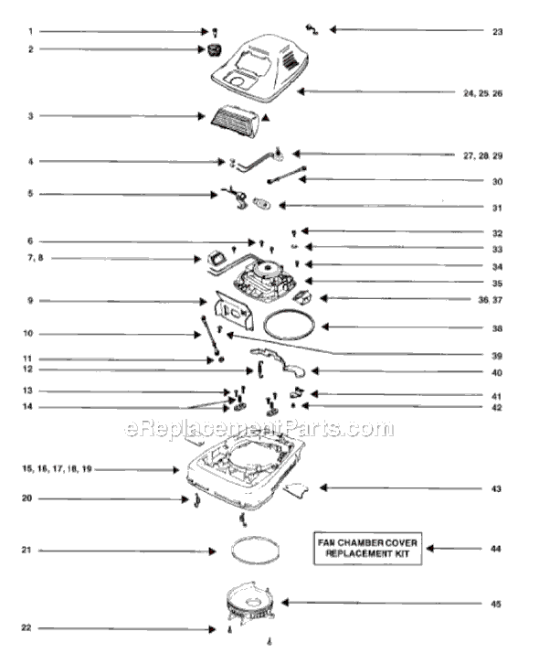 Page B Diagram and Parts List for SC888J-1  Sanitaire Upright Vacuum