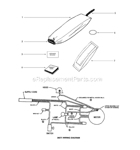 Page A Diagram and Parts List for SC888J  Sanitaire Upright Vacuum