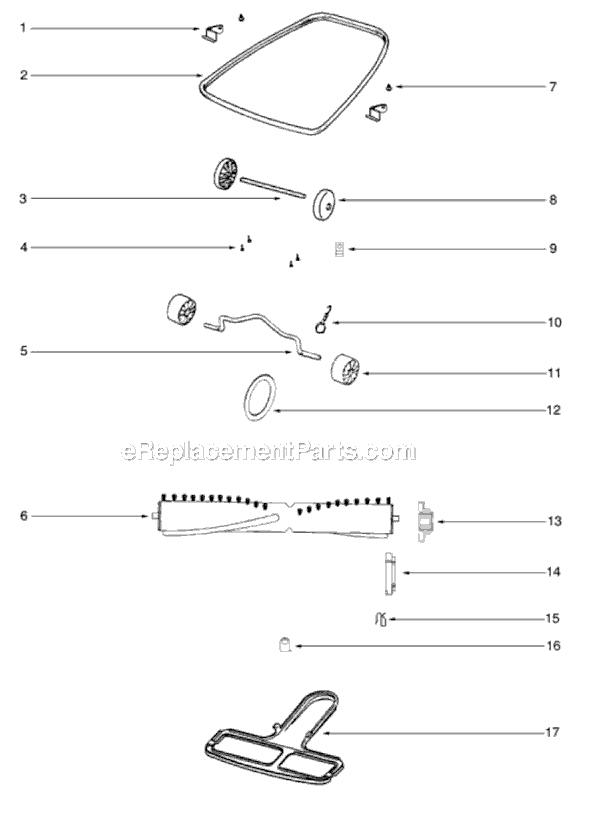 Page C Diagram and Parts List for SC888J  Sanitaire Upright Vacuum