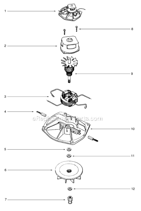 Page E Diagram and Parts List for SC888J  Sanitaire Upright Vacuum