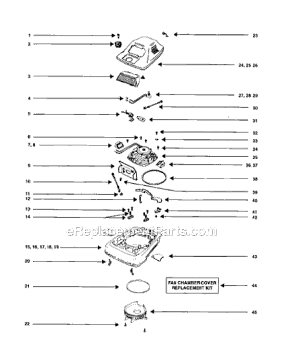 Page B Diagram and Parts List for SC889A  Sanitaire Upright Vacuum