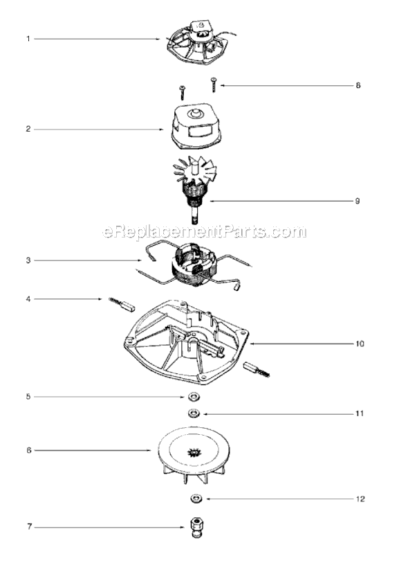 Page E Diagram and Parts List for SC889A  Sanitaire Upright Vacuum