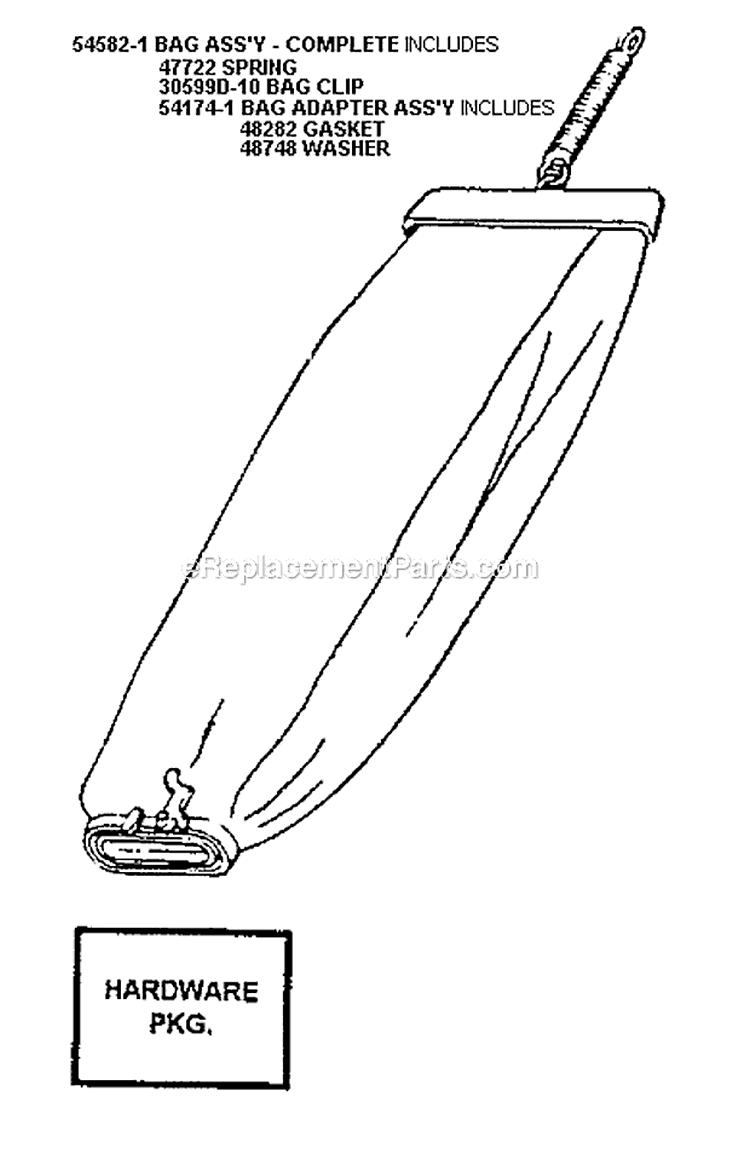 Page A Diagram and Parts List for SC899E-1  Sanitaire Upright Vacuum
