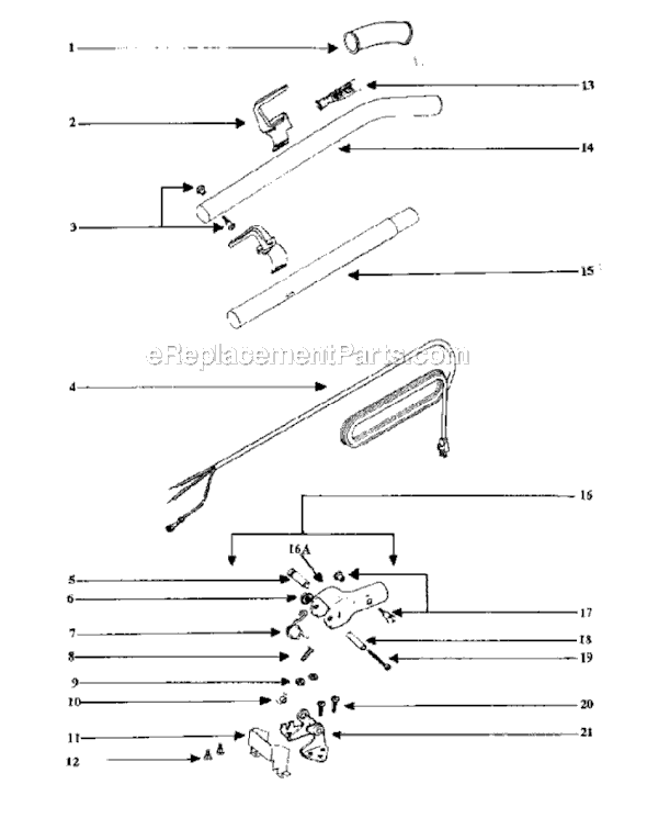 Page C Diagram and Parts List for SC899E-2  Sanitaire Upright Vacuum