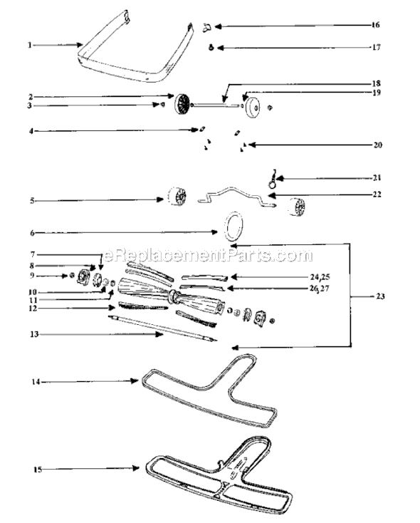 Page E Diagram and Parts List for SC899F  Sanitaire Upright Vacuum