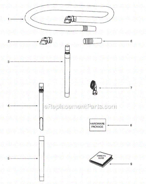 Page A Diagram and Parts List for SP5816A  Sanitaire Upright Vacuum