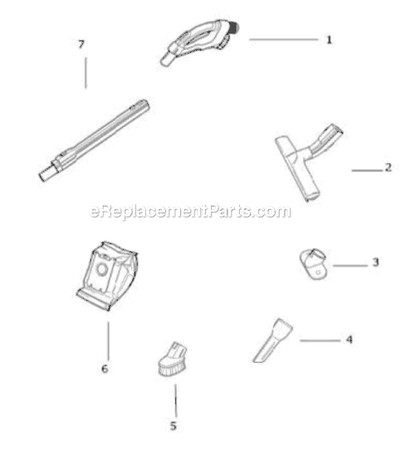 Page A Diagram and Parts List for SP7025A  Sanitaire Canister Vacuum
