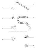 Part Location Diagram of E-2193705-01 Frigidaire Hose Assembly