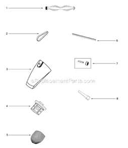 Page A Diagram and Parts List for S107A  Sanitaire Upright Vacuum