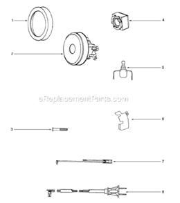 Page C Diagram and Parts List for S3681B-1  Sanitaire Canister Vacuum