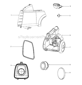 Page A Diagram and Parts List for S3681D-2  Sanitaire Canister Vacuum
