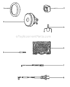 Page A Diagram and Parts List for S3686A  Sanitaire Canister Vacuum