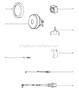 Page C Diagram and Parts List for S3686E  Sanitaire Canister Vacuum