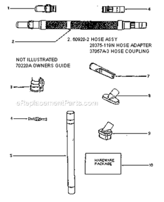 Page A Diagram and Parts List for S4170AT-1  Sanitaire Upright Vacuum