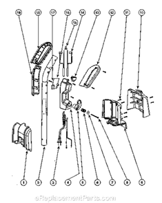Page D Diagram and Parts List for S4180AT  Sanitaire Upright Vacuum