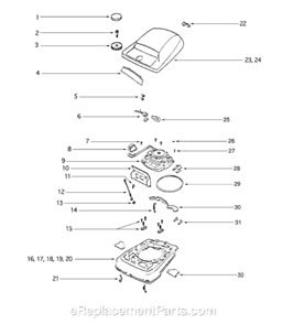 Page D Diagram and Parts List for S607D-1  Sanitaire Upright Vacuum