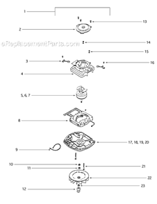 Page E Diagram and Parts List for S607D-1  Sanitaire Upright Vacuum