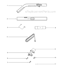Page C Diagram and Parts List for S607D  Sanitaire Upright Vacuum