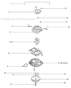 Page E Diagram and Parts List for S607D  Sanitaire Upright Vacuum
