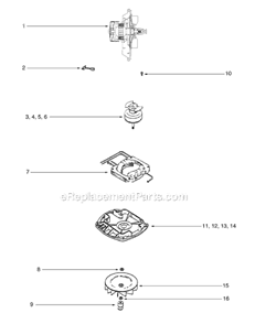 Page D Diagram and Parts List for S634B  Sanitaire Upright Vacuum