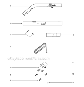 Page B Diagram and Parts List for S634D-1  Sanitaire Upright Vacuum
