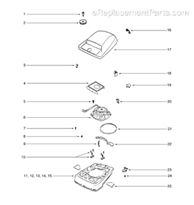 Page C Diagram and Parts List for S634D-1  Sanitaire Upright Vacuum