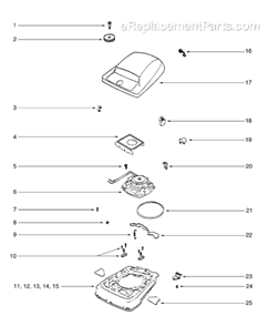 Page C Diagram and Parts List for S634D  Sanitaire Upright Vacuum