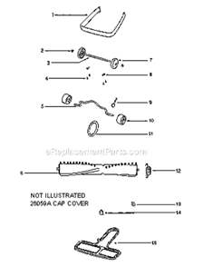 Page C Diagram and Parts List for S639A  Sanitaire Upright Vacuum