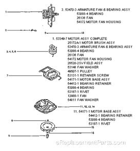 Page D Diagram and Parts List for S639A  Sanitaire Upright Vacuum