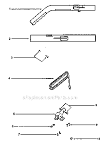 Page E Diagram and Parts List for S639A  Sanitaire Upright Vacuum