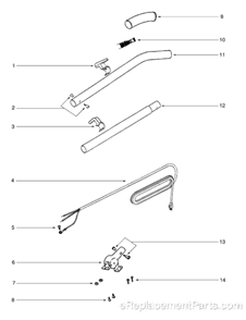 Page C Diagram and Parts List for S647B-1  Sanitaire Upright Vacuum