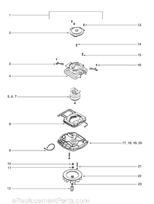 Page D Diagram and Parts List for S647D  Sanitaire Upright Vacuum