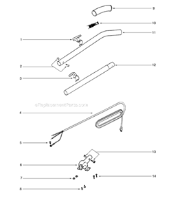 Page C Diagram and Parts List for S647E-1  Sanitaire Upright Vacuum